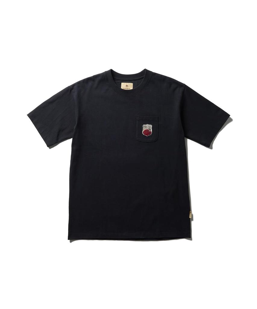 Trad Label Pocket Heavy Short Size BLACK [Snow Peak] T-Shirt SPTL-TS-26SU906 T-shirt, Sleeve, Men's/Women's, M,