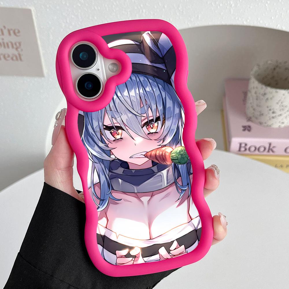 Holo Usada Pekora Wavy Edge TPU Mobile Phone Case for iPhone 17 16 15 14 13 12 11 Air Pro Max Plus Colorful Cover
