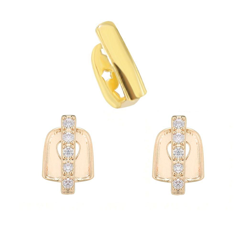 3/5 ks Bling Hip Hop Zubní Grillz Punk Jednoduché Zubní Rovnátka Trendy Jednoduché Klipy Grillz Párty