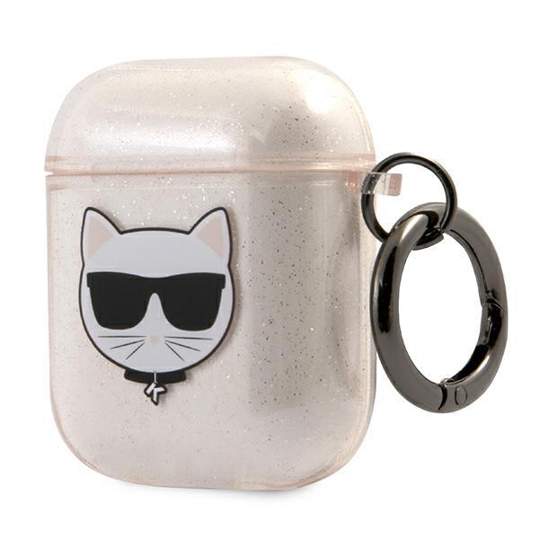 Etui do AirPods 1 Karl Lagerfeld Błyszczące Choupette Złote