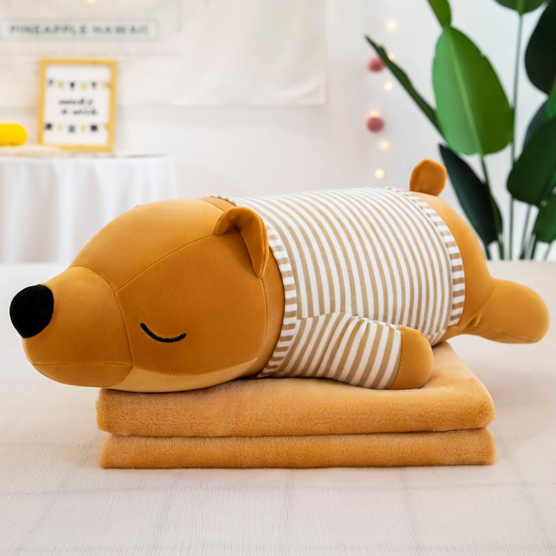 Plush Pig Animal Pillow Blanket With Short Plush Cover For Kids Gift