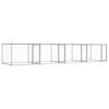Vidaxl Klatka Dla Psa, Z Drzwiami, Szara, 8X2X1,5 M, Stal