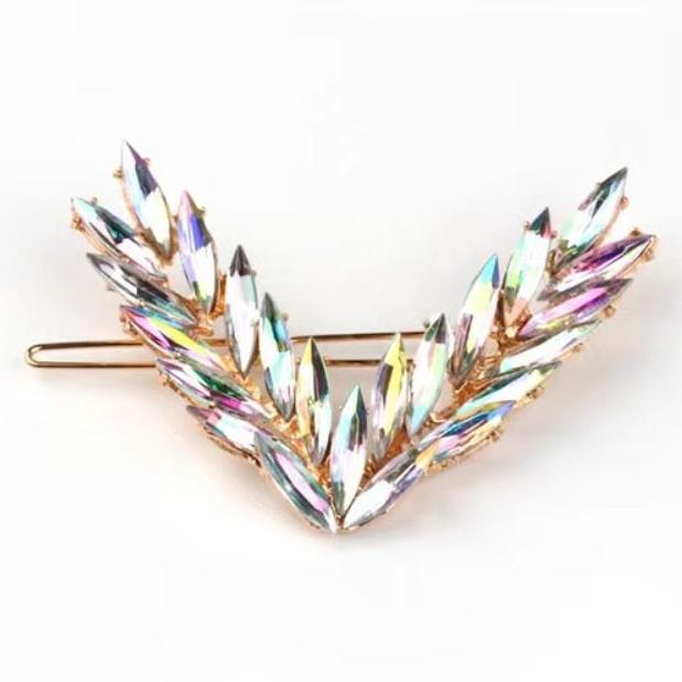 

Luxury Crystal Hair Clips Headwear Shining Hair Grips Exquisite Buckle Hairpins Girls Ponytail белый