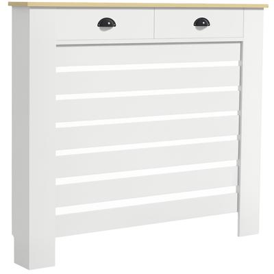 95.5H X 111Wcm Radiator Cover, with Drawer - White