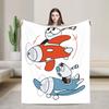 Cartoon Cuphead and Mugman Game Blanket Flannel Textile Decor  Multi-function Soft Throw Blanket for Sofa Outdoor Bedspreads