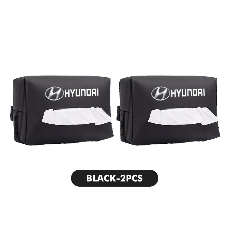 For Hyundai Car Styling Tissue Bag Armrest Box Paper Towel Interior Organizer Accessories i10 i20 i30 i40 ix20 ix35 ix55 Venue XX4