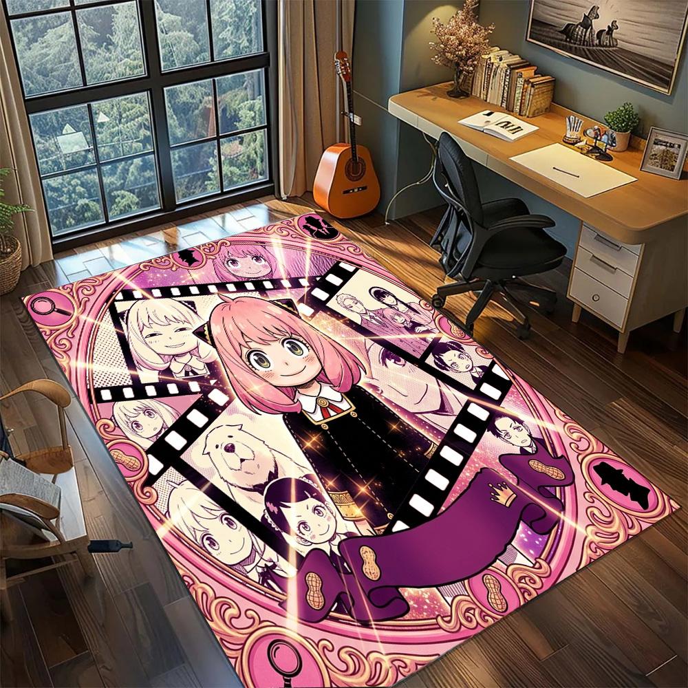 Anya Forger Washable Gamer Bedroom Large Area Non Slip Floor Mat Rug Carpet Home Decor.-TING