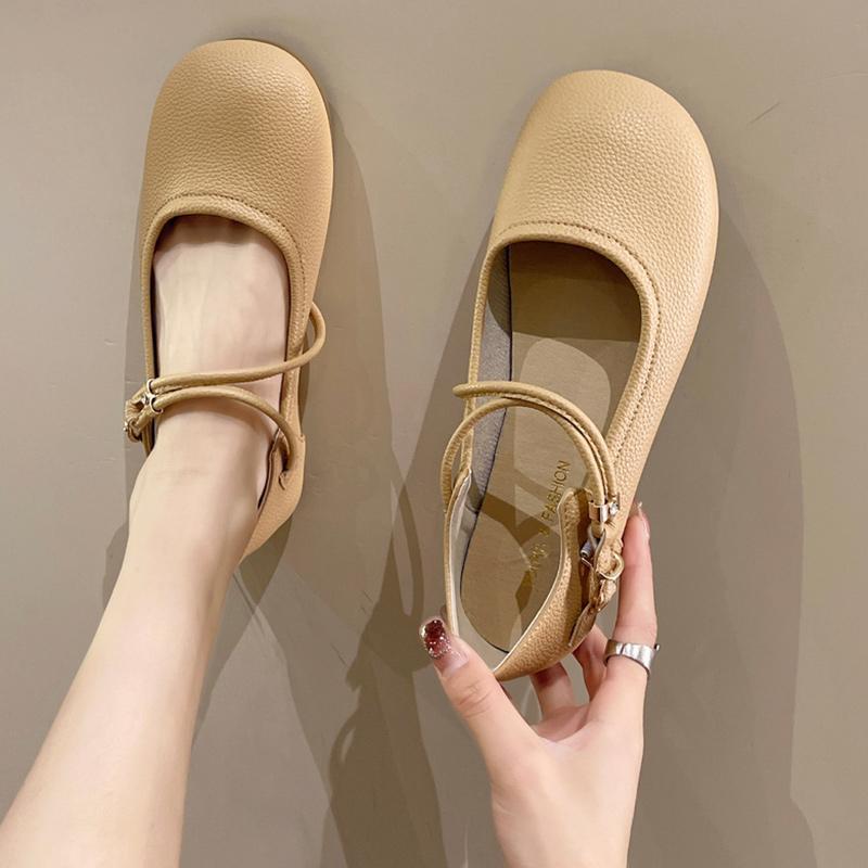 Women's Spring Summer Dress Flat Shoes Fairy Style Soft Sole Simple Comfortable Versatile Gentle Women's Single Shoes