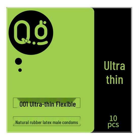Q-point 001 Ultra tenké Kondómy s veľkými časticami Kyseliny hyalurónovej s dlhotrvajúcim účinkom
