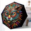 1pc Cats Mandala Auto Open/close, All-Season Portable Folding Umbrella for Women & Men, Travel, Everyday, Formal Events - Compact Luxury Parasol, Outd