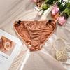 Women's Ice Silk Mid-Waist Bowknot Briefs with Cotton Crotch - Lightweight and Comfortable
