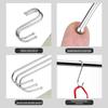 Multi-functional Stainless Steel S-shaped Hook for Kitchen, Bathroom, Dormitory, or Student Desk Use