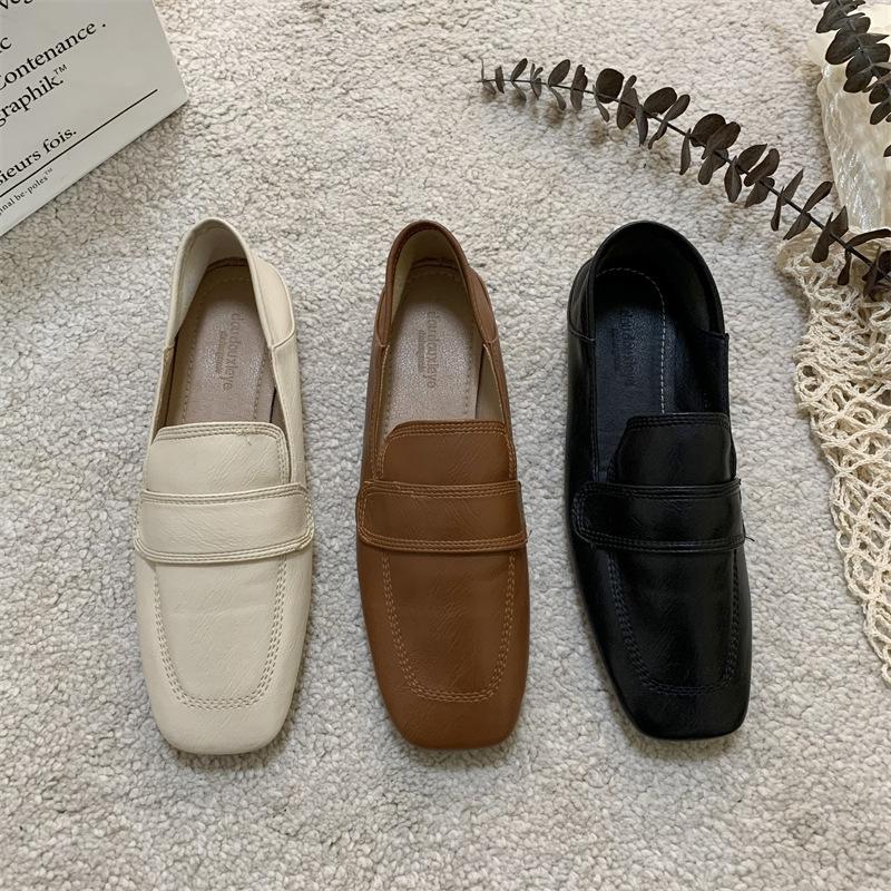 Fashion Minimalist Flat Shoes Womens Early Spring New Seasonal Womans Single Shoes for Comfort One Foot Lazy Shoes Women Loafers Ladies