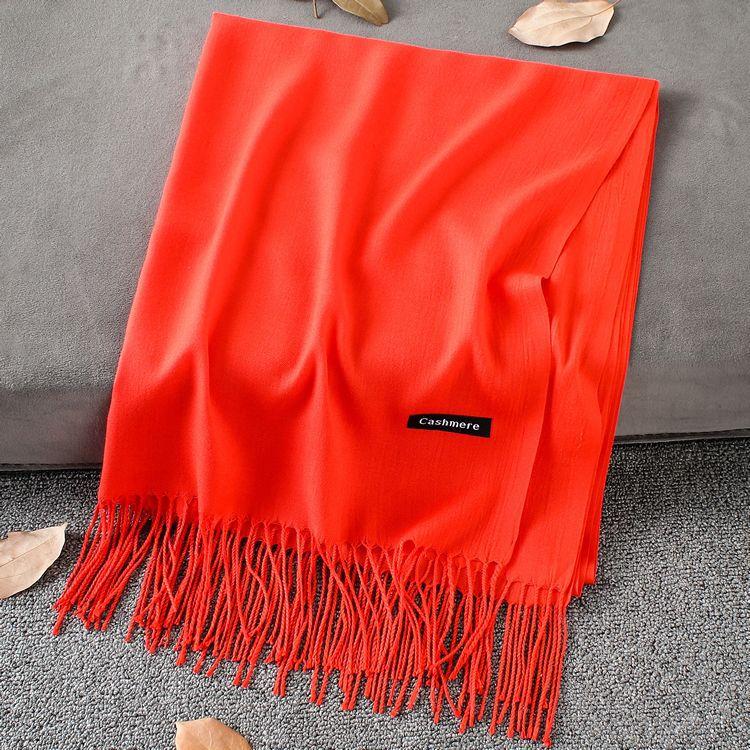 Sciarpa in cashmere spessa ed estesa autunno e inverno 2024, versatile sciarpa calda da donna, sciarpa a doppia faccia, scialle