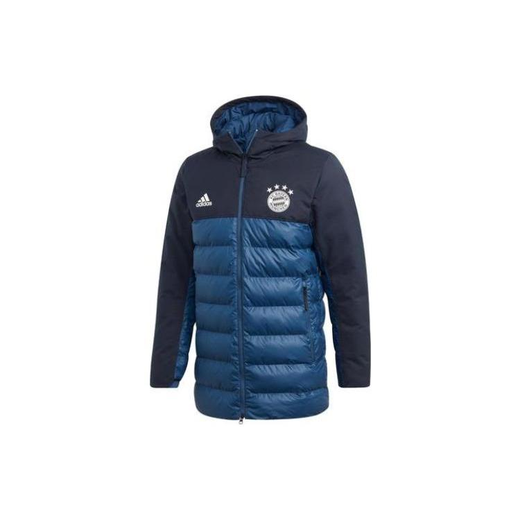 Adidas Бавария Мюнхен Черная пуховая куртка Бавария Мюнхен Черная Мужская Синяя EB7564 S