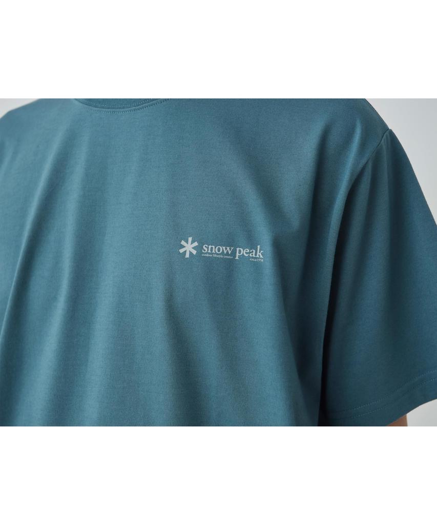 Logo Größe S BLAU Festival Camping Outdoor [Snow Peak] T-Shirt T-Shirt TS-25SU101