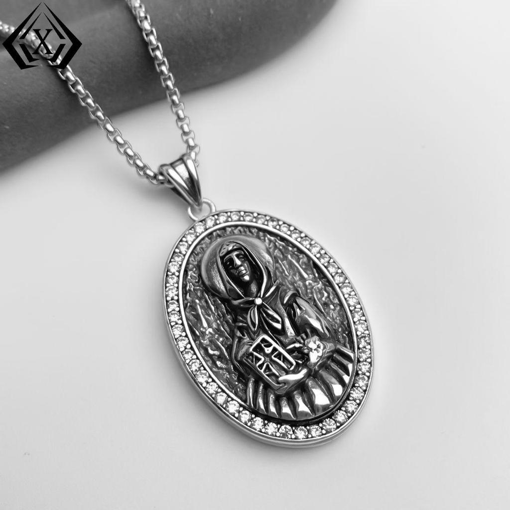 Cross-Border TK Shein Pendant: Punk Hip-Hop Gothic Dark Style Heavy Industry Necklace