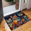 1PC Rainbow Cats Kitchen Rugs Non-Slip Home Door Mats Pop Design Bathroom Rugs Bath Mat Carpet for Home Sink Laundry Decor
