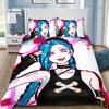 Exquisite 3D Arcane J-JinX Wallpaper Game Wild Rift Print Bedding Set Duvet Cover Comforter Bed Youth Girls Boys Gift