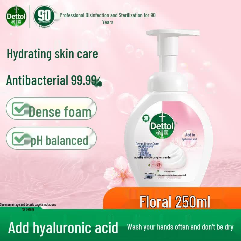 Dettol Floral Scent Foaming Hand Wash with Hyaluronic Acid