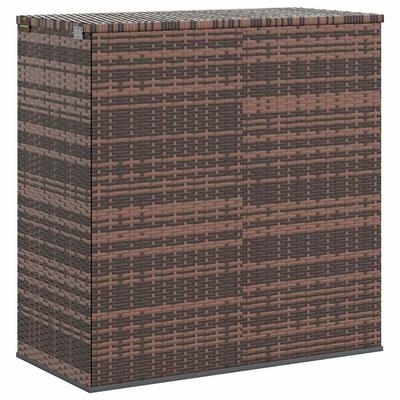 Vidaxl Garden Cushion Box, PE Rattan, 100X49X103.5 Cm, Brown