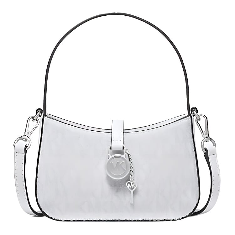 Michael Kors Lyra Canvas Shoulder Bag, Crossbody Bag, Handbag Mini Women's Optical White 35R5S1YC0B-OPTIC WHITE