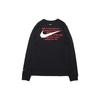 Nike Swoosh Casual Sports Double-Hook Crew-neck Long Sleeve 'Black' DB6156-010