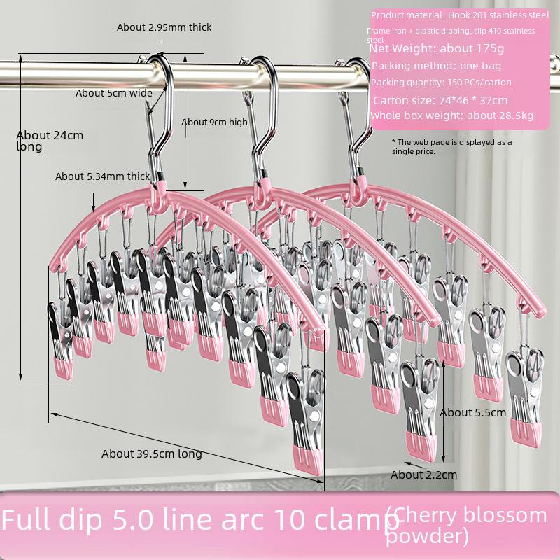 Socks Drying Rack with Multi-Clip Hook for Home and Balcony Storage