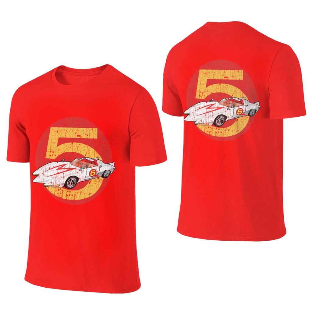 Mach 5 Distressed Vitage American Style Reversible Tshirt Minimalist Street Style Home Comfort Unisexs Tshirts