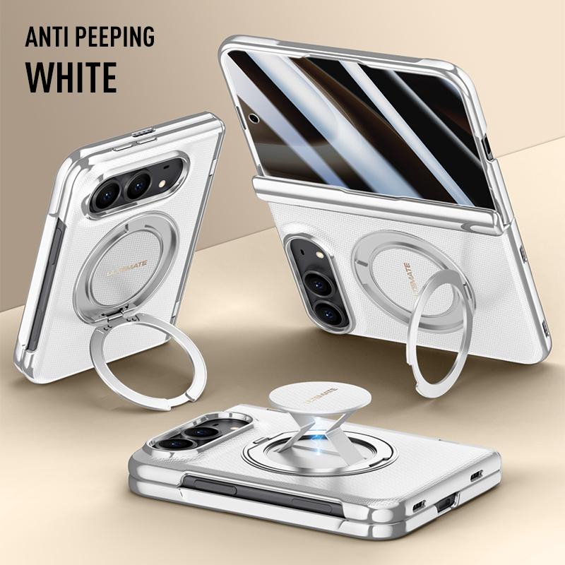 Luxury PU Leather Case Rotating Magnetic Bracket Phone Case, for IPhone Ultra 18 Fold High-definition Privacy Screen Protector