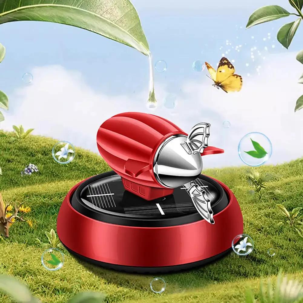 Ornements Parfumés d'Aromathérapie Solaire pour Voiture Désodorisant Solaire Dirigeable Queue de Navire Rotative Diffuseur d'Arômes pour Véhicule Maison Bureau