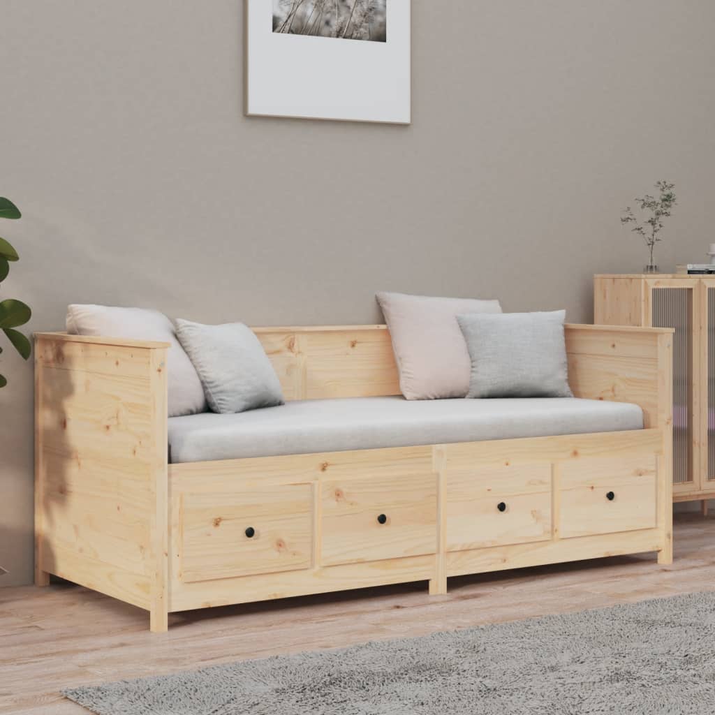 Daybed without Mattress 75 x 190 cm Solid Pine Wood