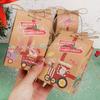 1/50pcs Christmas Kraft Paper Gift Bags Santa Claus Xmas House Shape Candy Cookie Snack Packaging Boxes Home New Year Party Deco