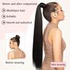 Synthetic 28inch Long Straight Ponytail With Elastic Band Wrap Around Pony Tail Extension Fake False Hairpiece For Women Girls