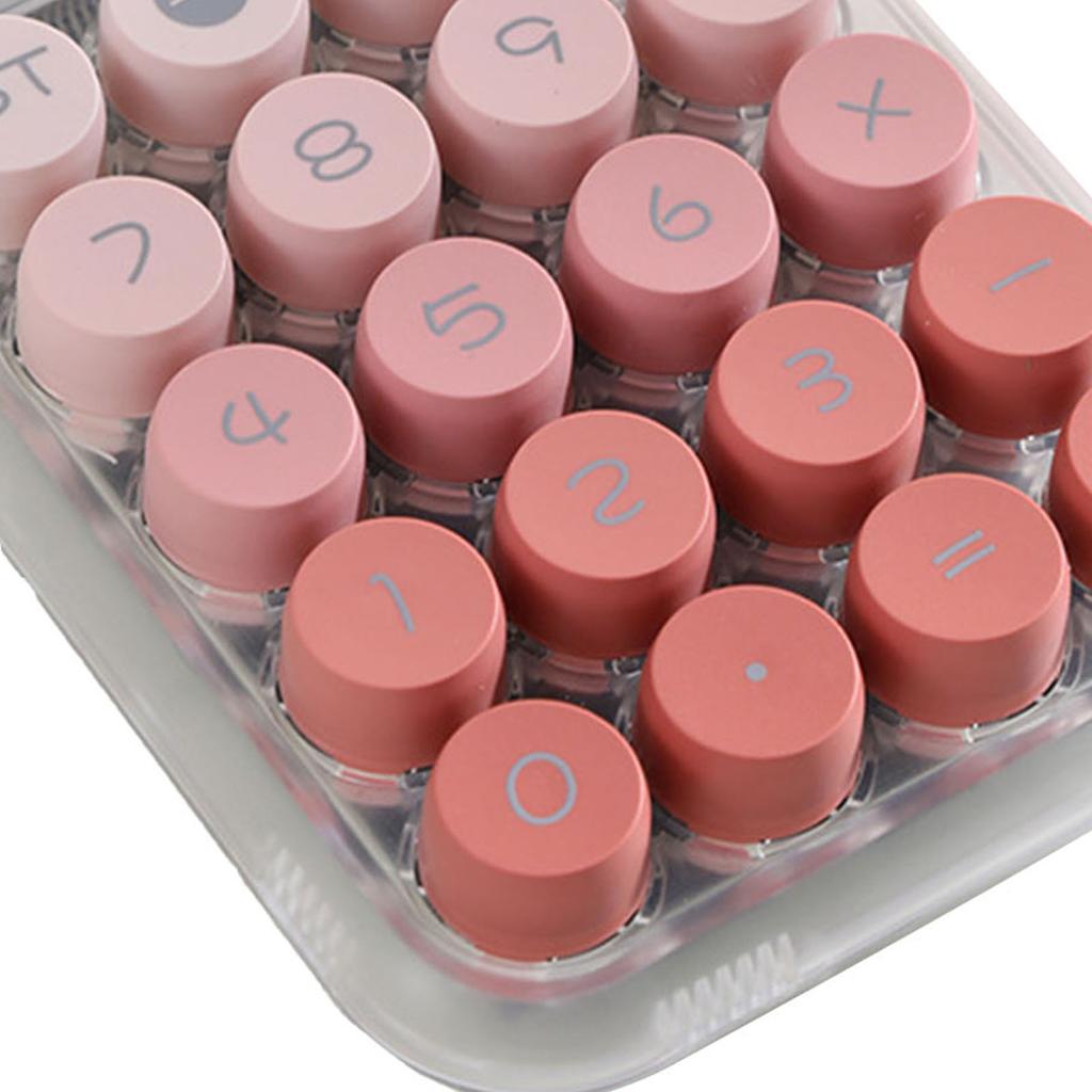 Cute Desktop Calculator Mechanical Clear Digital Display Simple Basic Desk Calculators for Business Office Supplies Pink