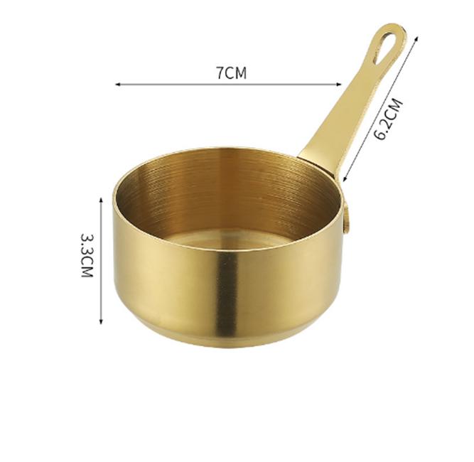Handle Stainless Steel Sushi Hot Pot Dipping Bowl Vinegar ContainerSauce Cup Mini Sauce Pan Small Bowls for Dipping Sauce
