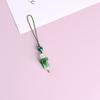 Cute Green Phone Strap Lanyard Kawaii Charms Classic Lovely Mobile Phones Accessories Beaded Handmade Key Chain Pendant