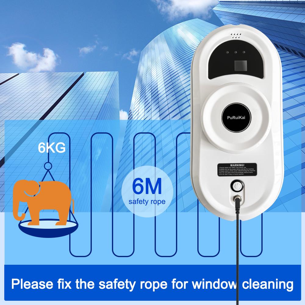 PuRuiKai Automatic Glass Cleaning Robot, with a Suction Power of 5600 Pa, 3 Cleaning Modes
