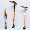 Car Snow Shovel with Removable Snow Defrost Brush Ergonomic Design Anti-Slip Foam Handle Car Cleaning Tool