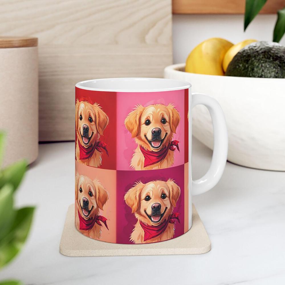 

Made-to-Order Dog Watercolor Portrait Mug Custom Picture Text Drinkware Pet Commemoration Gift for Pet Families BFF Boyfriend 11oz