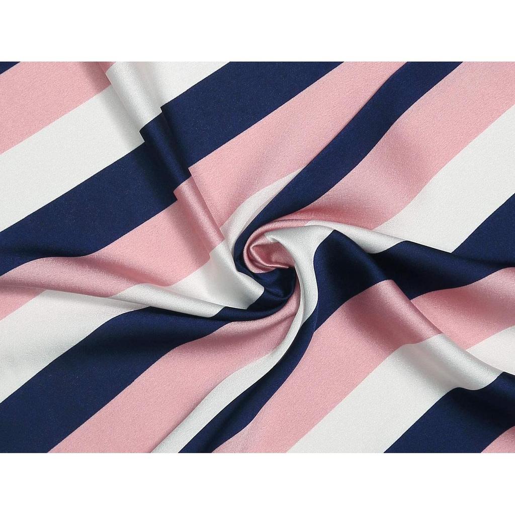 Used [Limited Quantity] K] Stripe Scarf [Allegra Neckerchief Square Scarf Hair Accessory Ribbon Silk-like Small Ladies