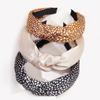 3pcs/Set Chic Leopard Print Satin Knotted Headband for Women And Girls Daily Shopping Hair Accessory