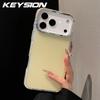KEYSION Luxury Jewelled Transparent Matte Phone Case for iPhone 16 17 Pro Max 17 Air 16 Plus TPU+PC Shockproof Armor Back Cover
