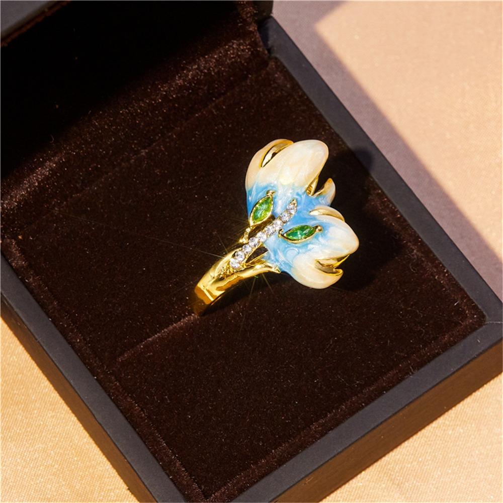 Classic  Creative Trend Valentine's Day Flower Women's Ring Lightweight  Party Prom Gift Jewelry Gift Accessories