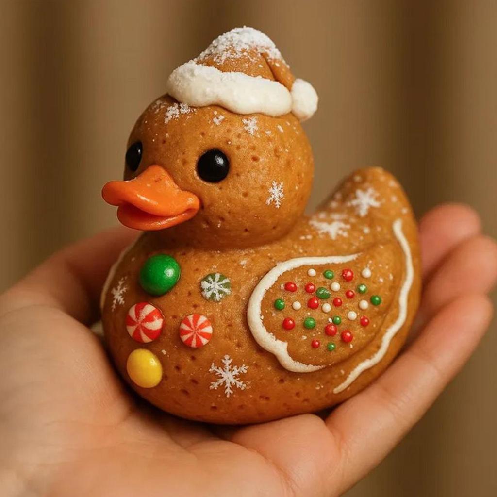 Gingerbread Duck Christmas Decorations Christmas Tree Duck Ornament Cane Sugar Duck Christmas Cheer Duck Creative Ornament