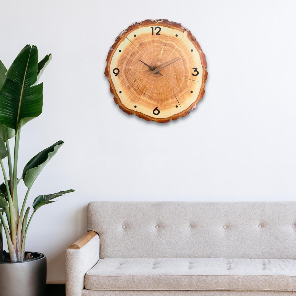 Hanging Wall Clock, Round Ornament, Silent Decorative Clock for Dining Room.