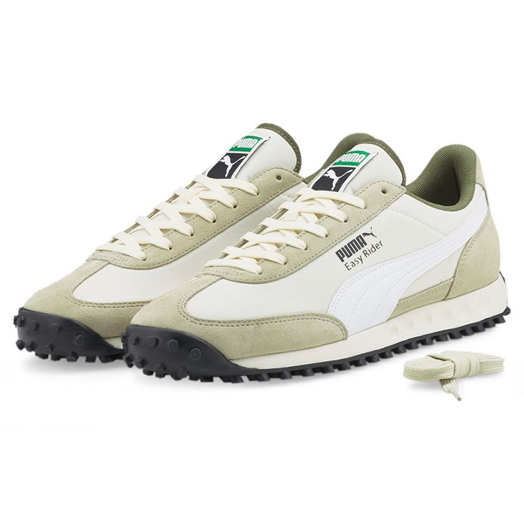 Puma Easy Rider Fabric Leather 2 Retro Sports Casual Low-Top Lifestyle Shoes Unisex sneakers Green White 381026-08