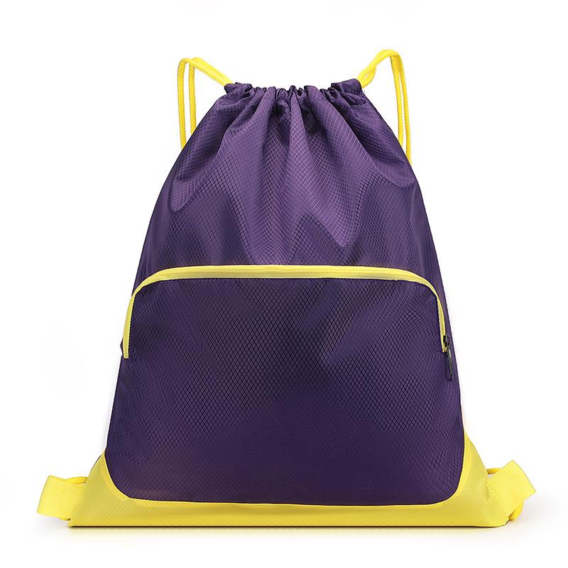 Drawstring Backpack with Drawstring and Drawstring Pockets, Large Capacity Waterproof Sports and Fitness Bag for Men and Women, Travel Backpack