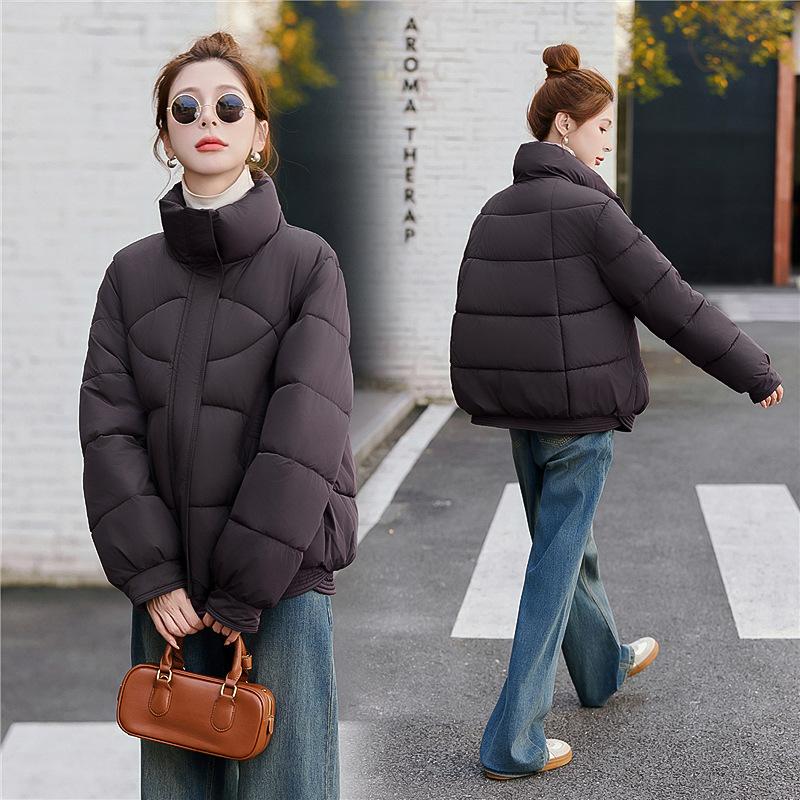 Stand-up collar short padded jacket for women's winter new loose padded jacket temperament casual small warm padded jacket