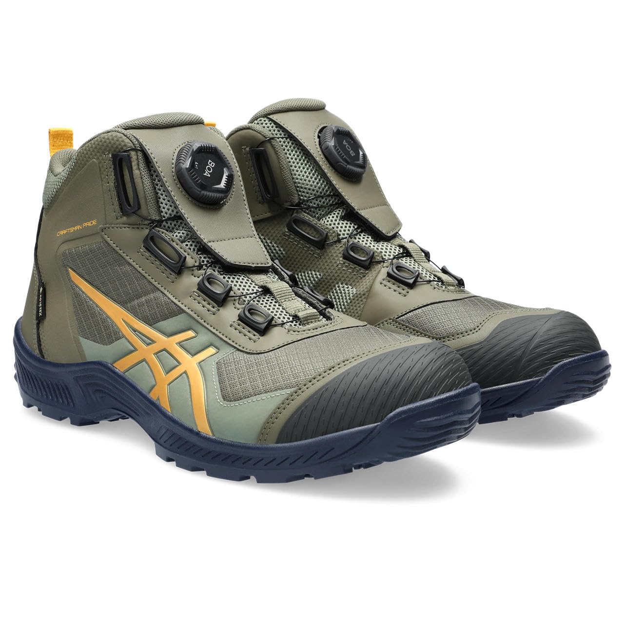 

ASICS Working Winjob CP604 300 Safety Work Mantle Green x Tiger Size cm G-TX Shoes Yellow, 28.0